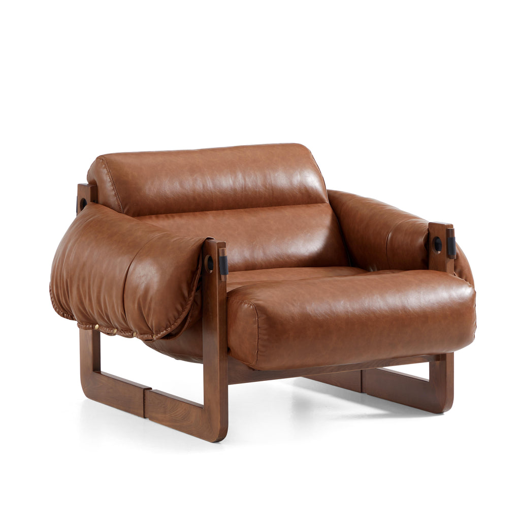 Retro Modern Leather Lounge Chair