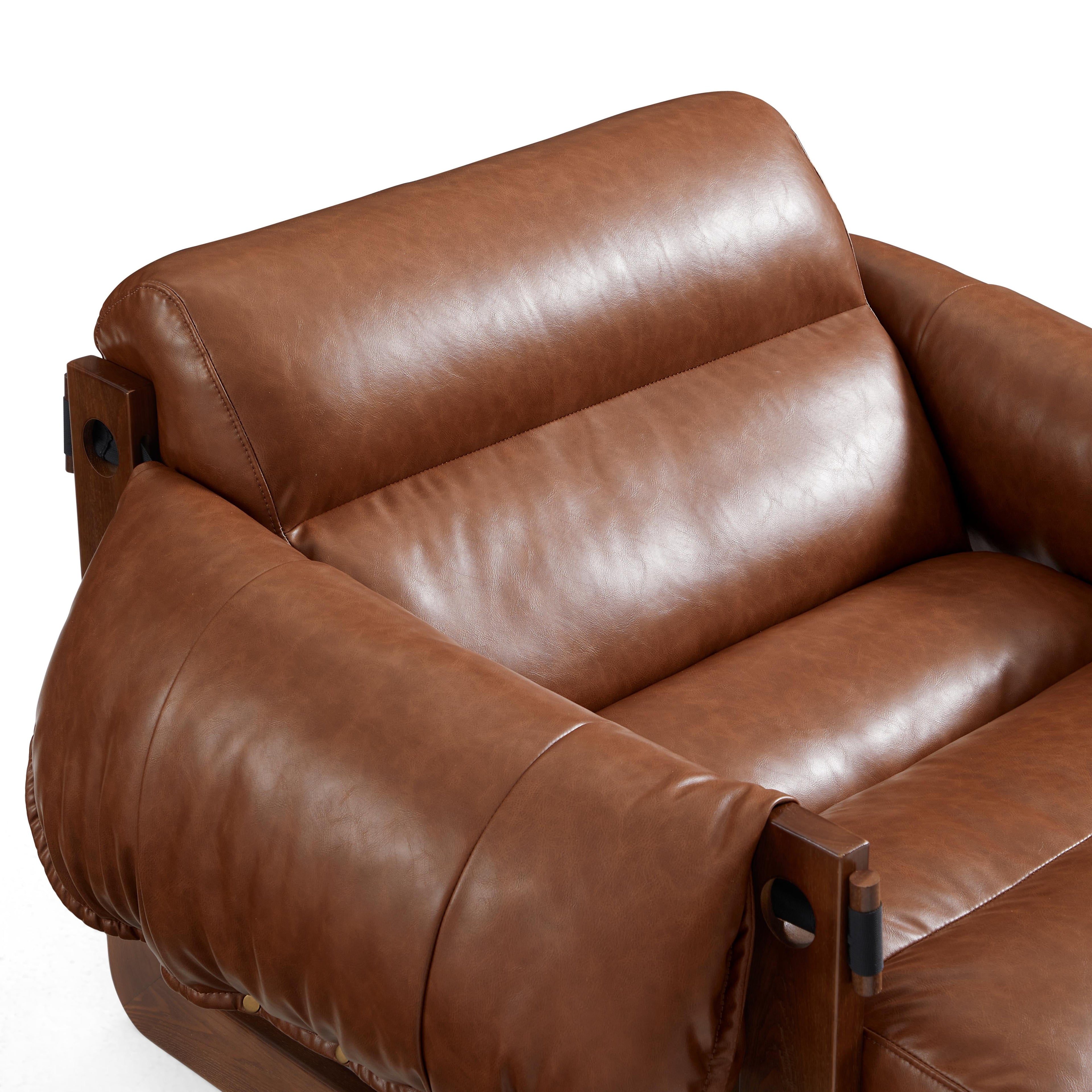 Retro Modern Leather Lounge Chair