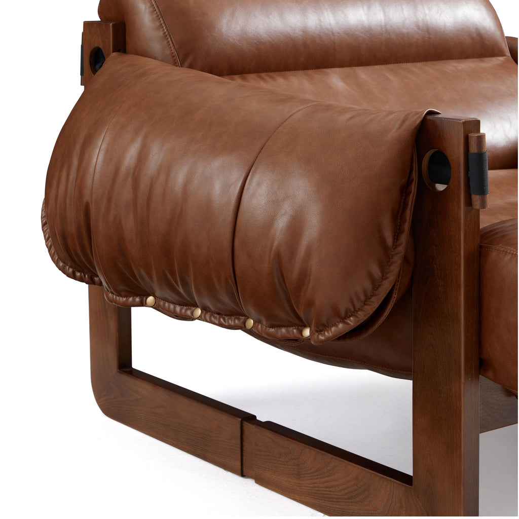 Retro Modern Leather Lounge Chair