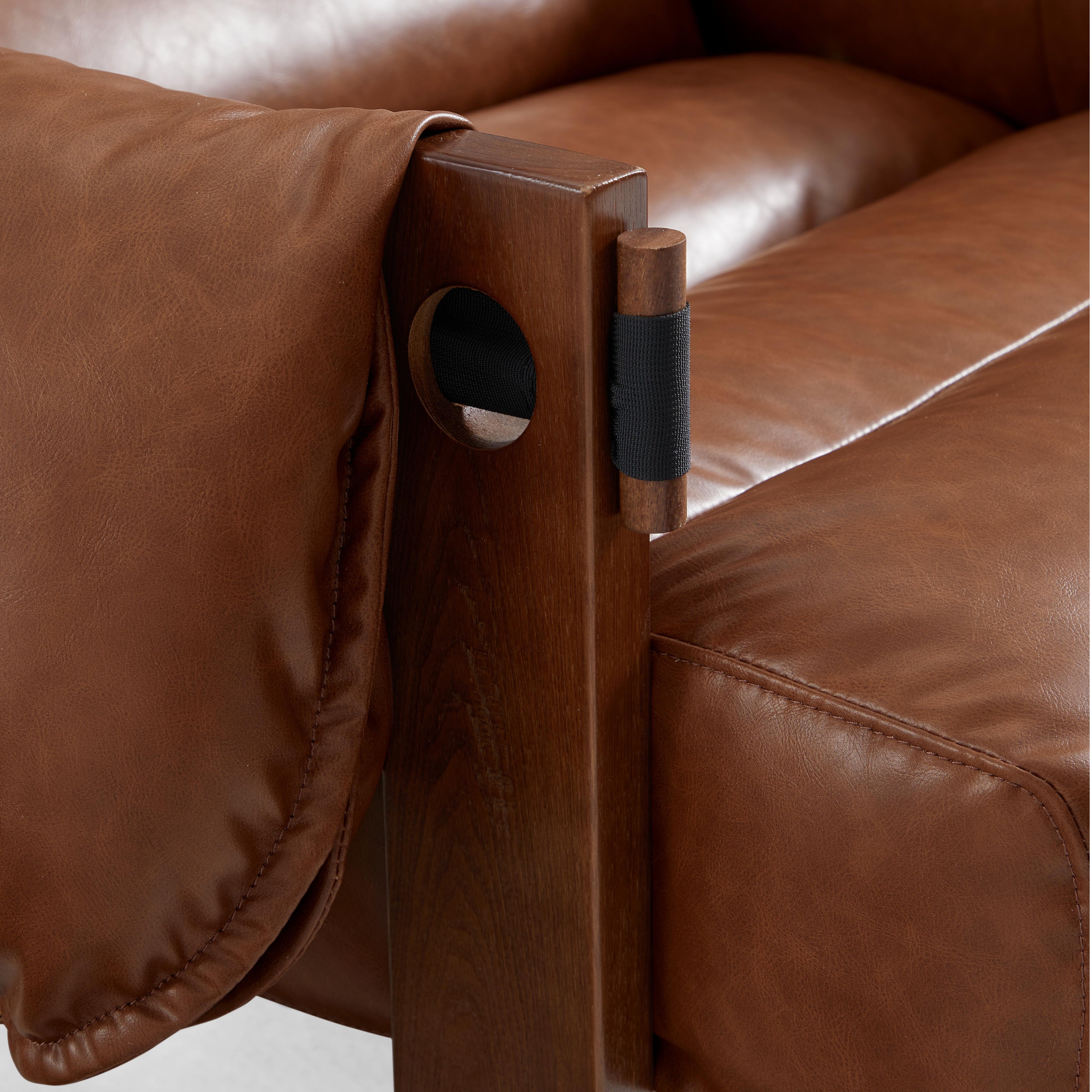 Retro Modern Leather Lounge Chair