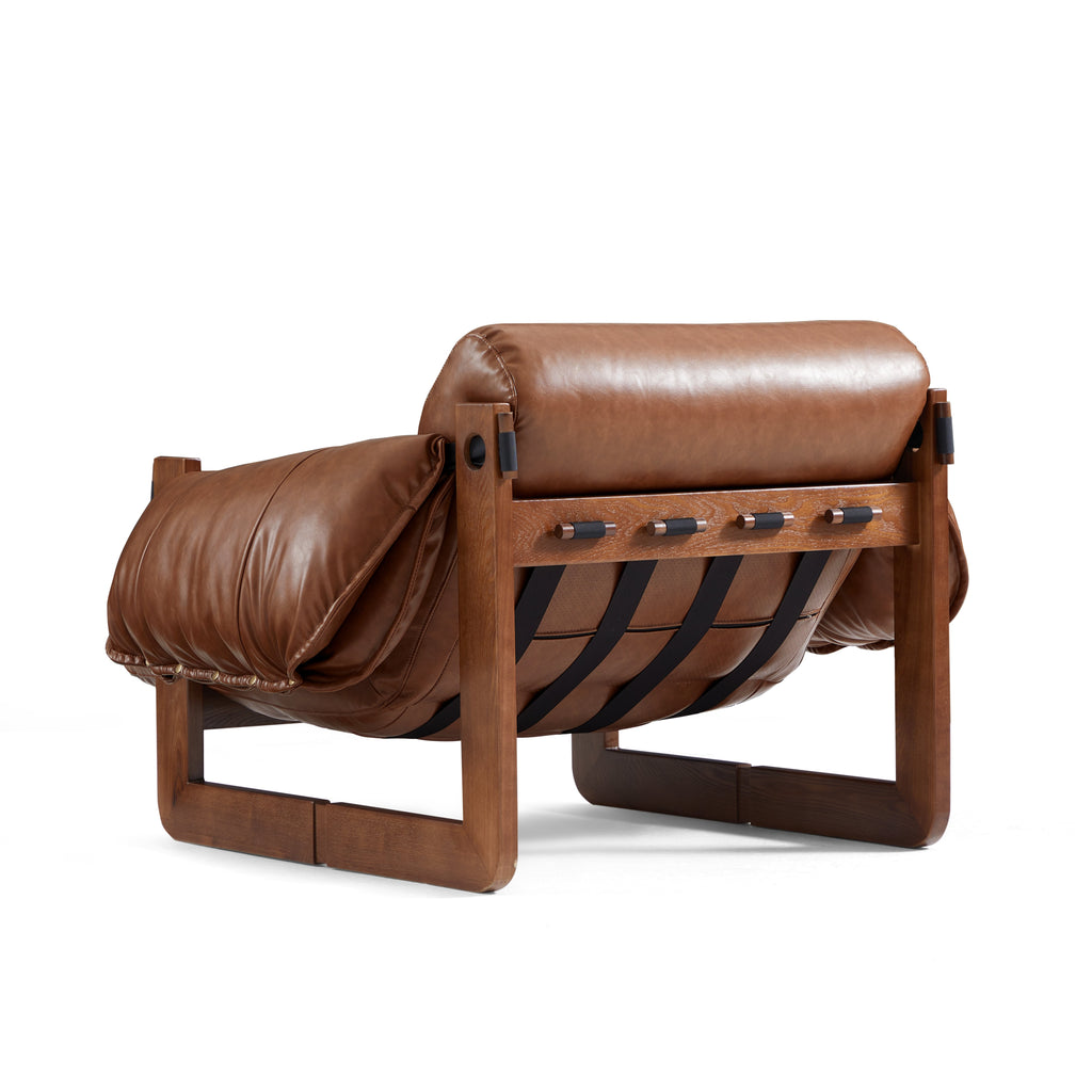 Retro Modern Leather Lounge Chair
