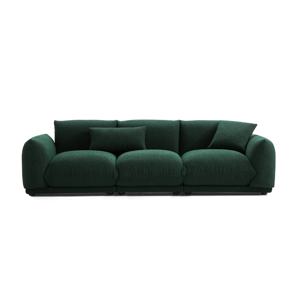Verdant Lounge Green Boucle Sofa