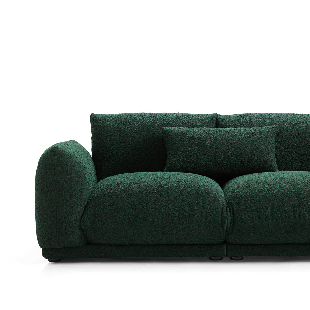 Verdant Lounge Green Boucle Sofa
