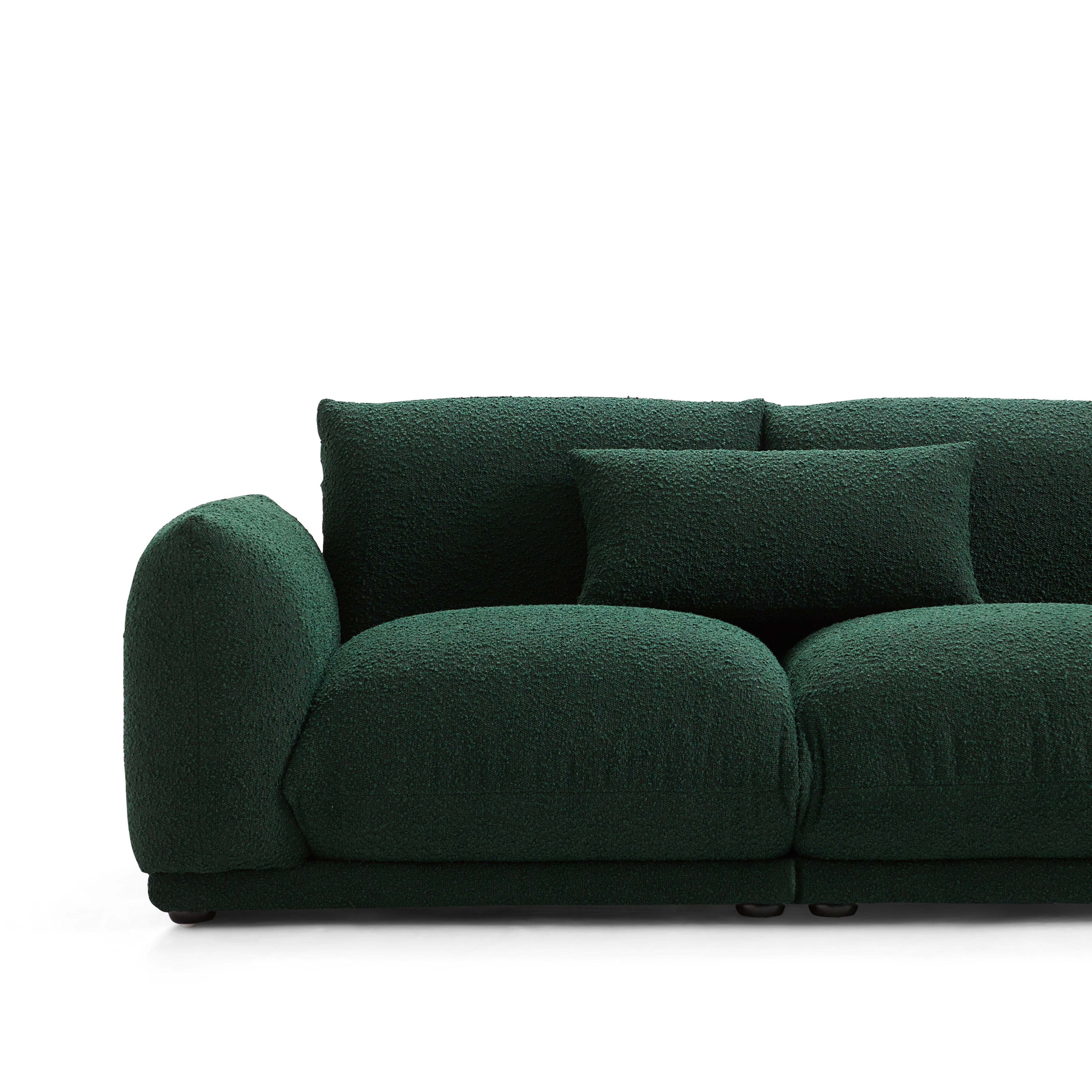 Verdant Lounge Green Boucle Sofa