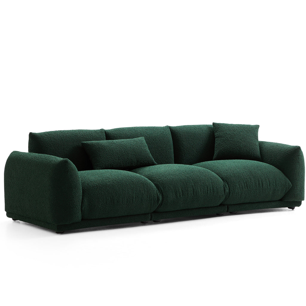 Verdant Lounge Green Boucle Sofa