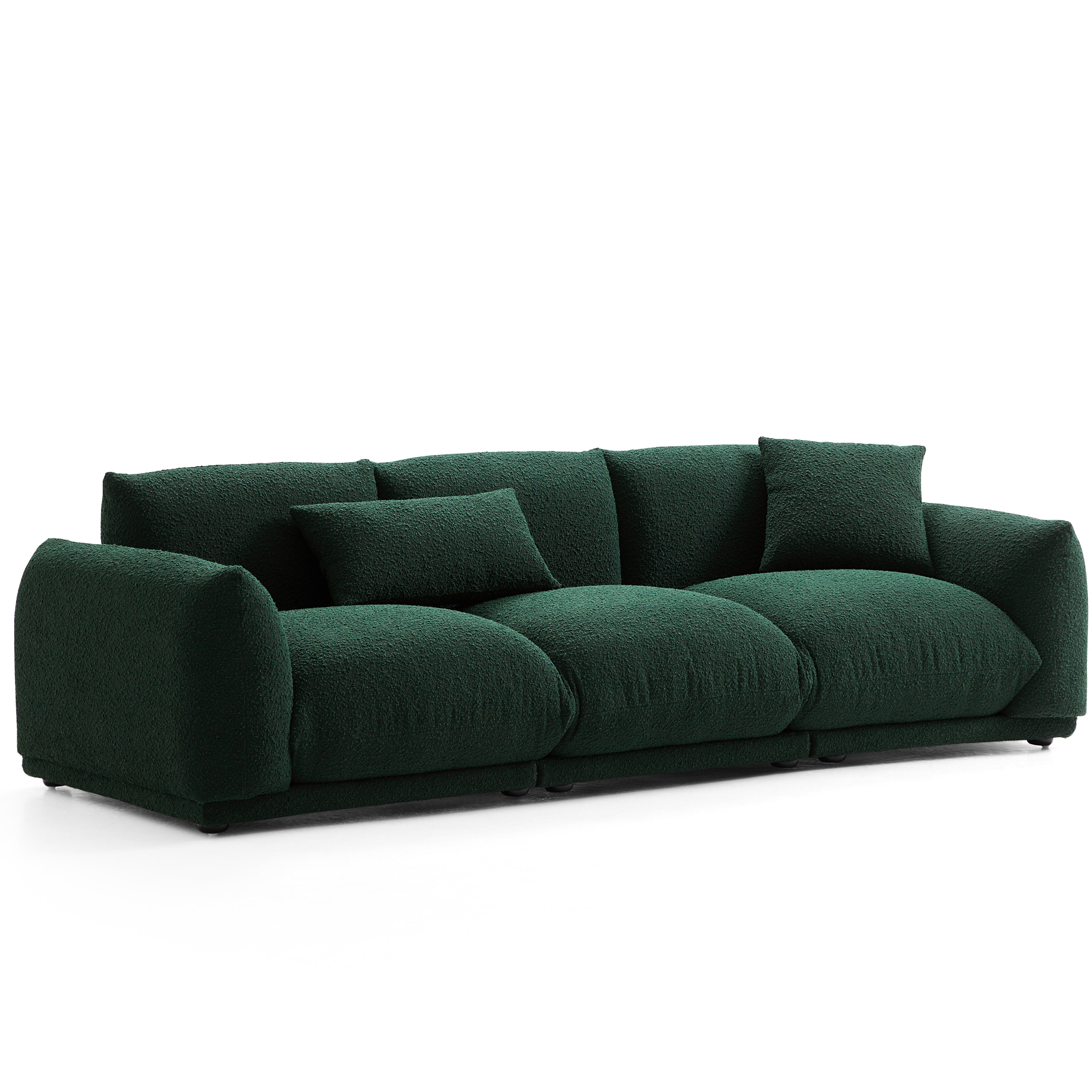 Verdant Lounge Green Boucle Sofa