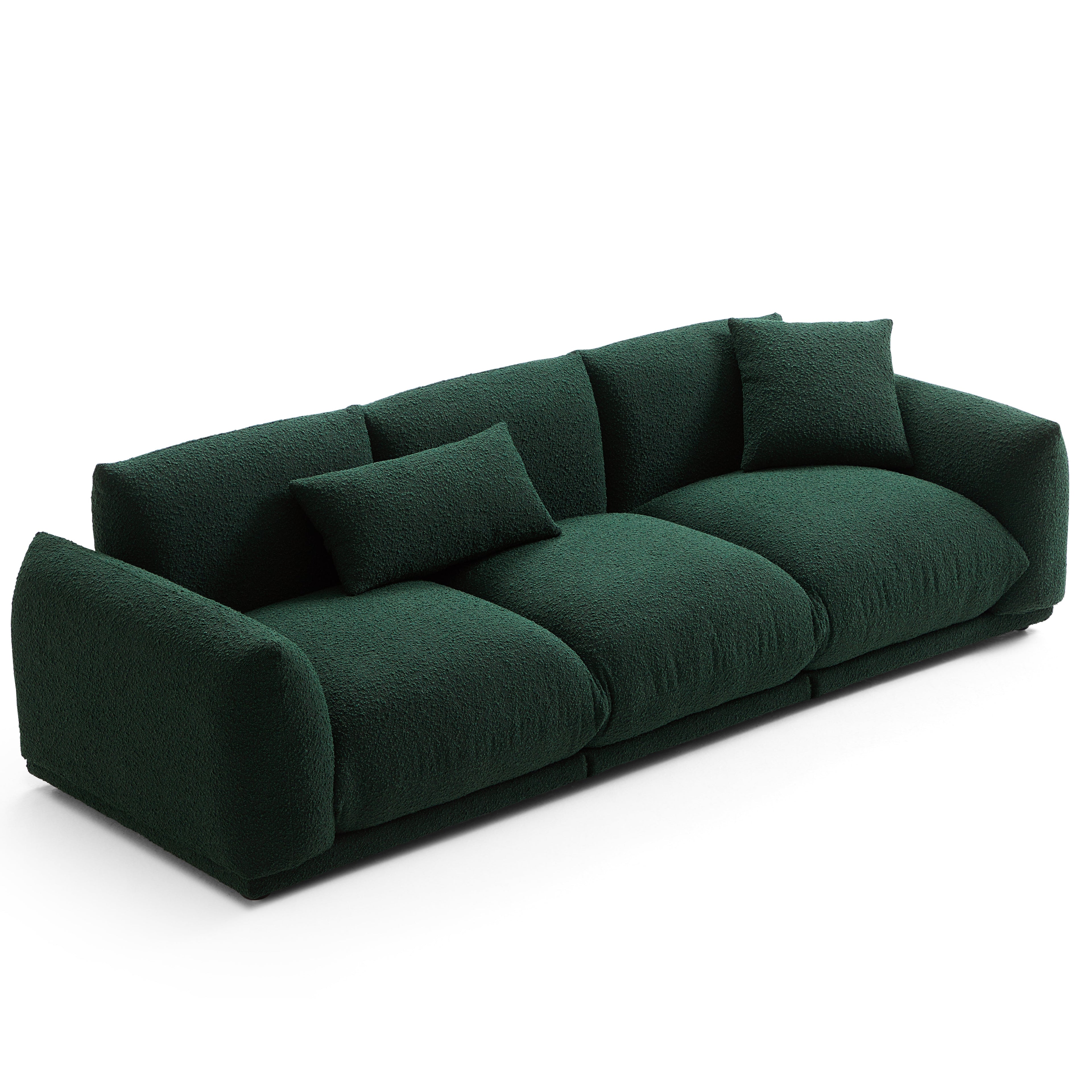 Verdant Lounge Green Boucle Sofa