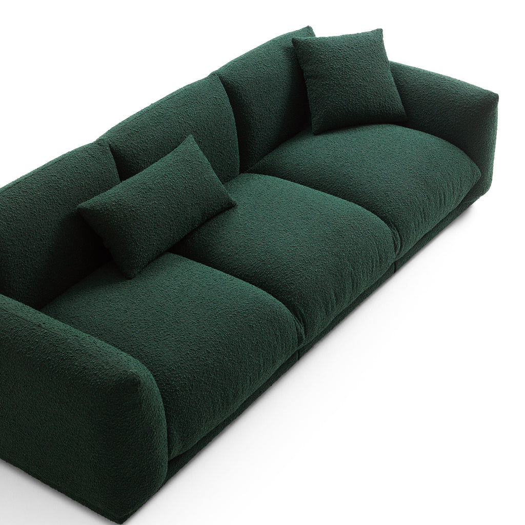 Verdant Lounge Green Boucle Sofa
