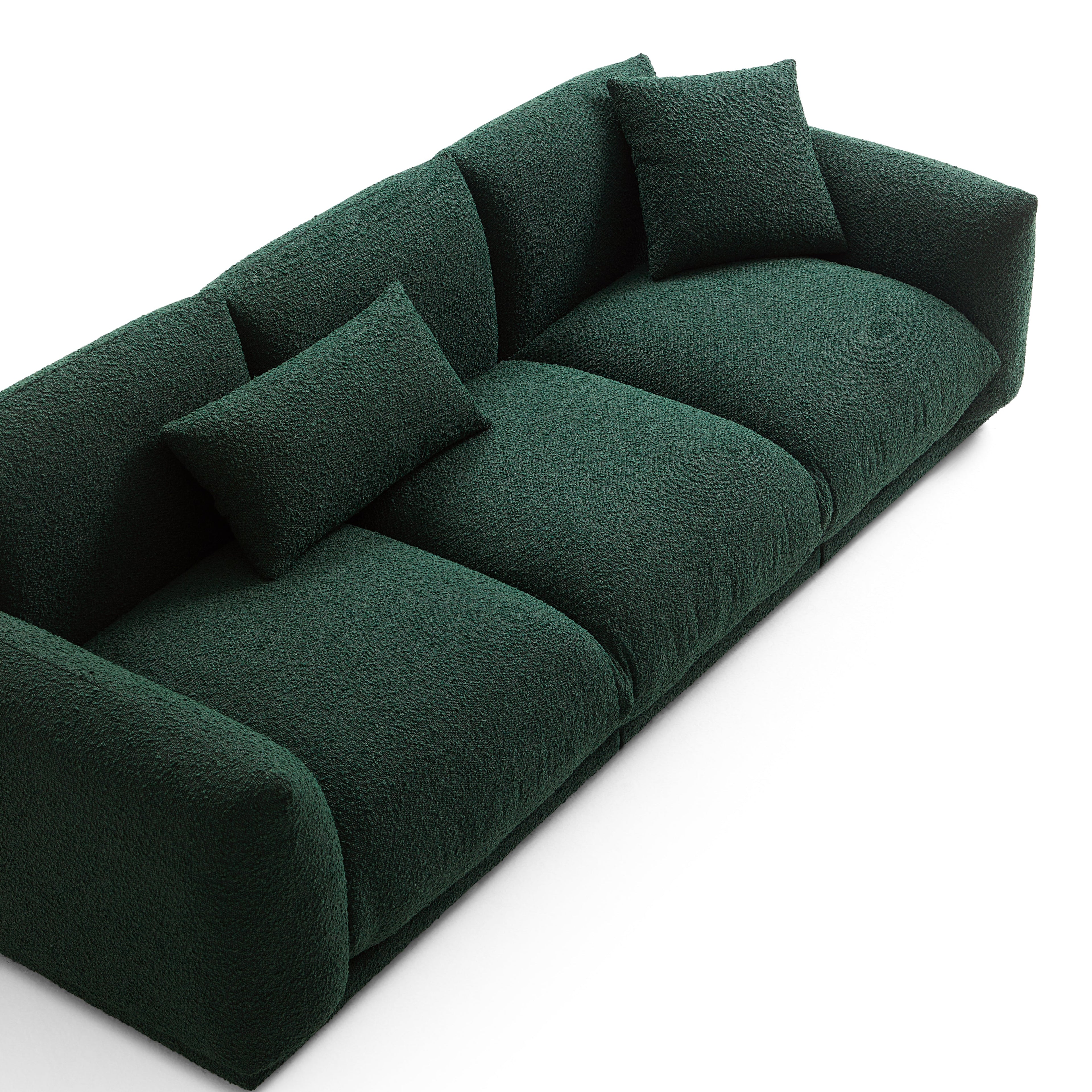 Verdant Lounge Green Boucle Sofa