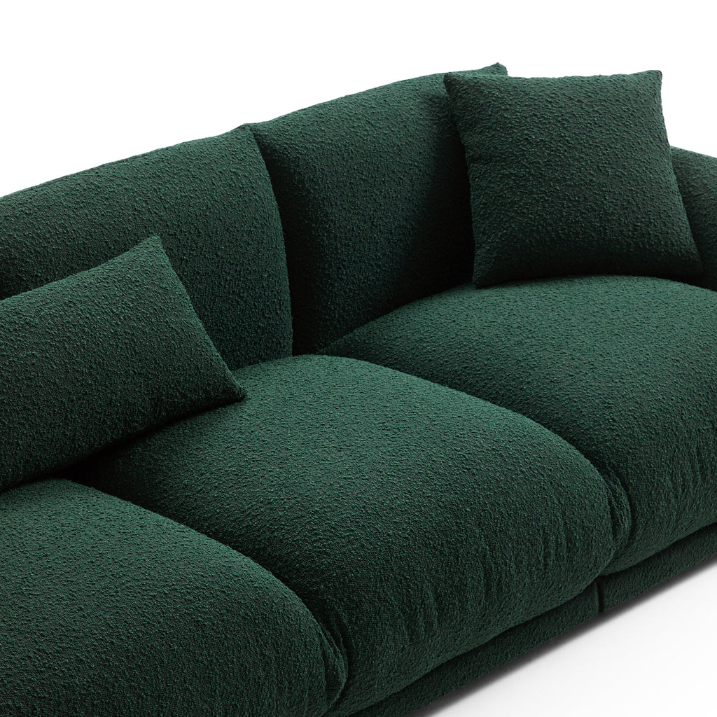 Verdant Lounge Green Boucle Sofa