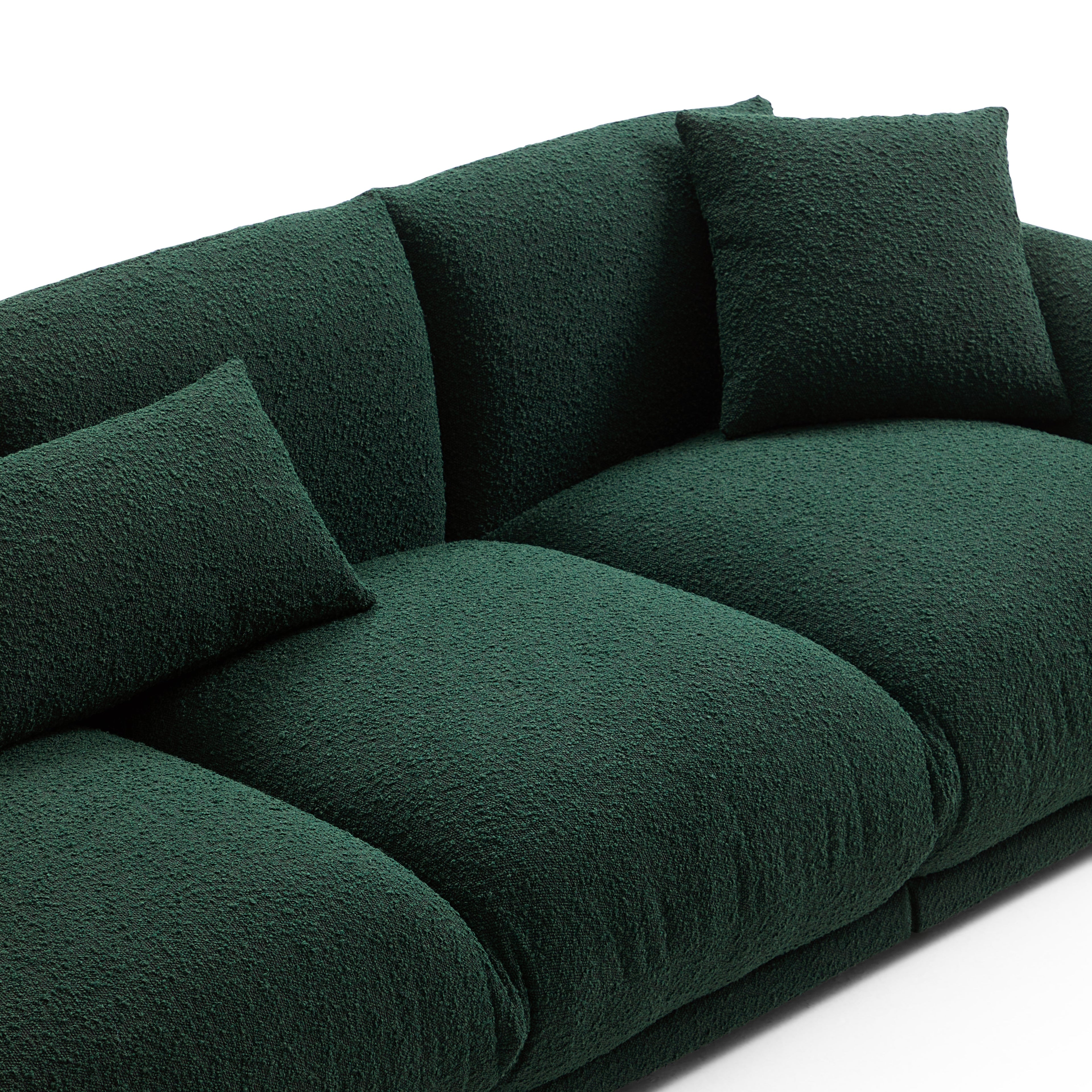 Verdant Lounge Green Boucle Sofa