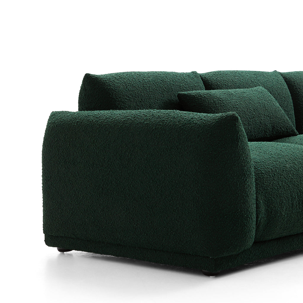 Verdant Lounge Green Boucle Sofa