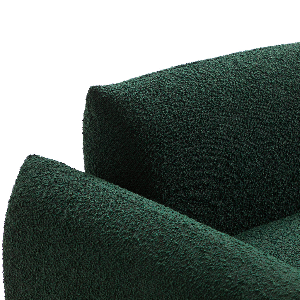 Verdant Lounge Green Boucle Armchair