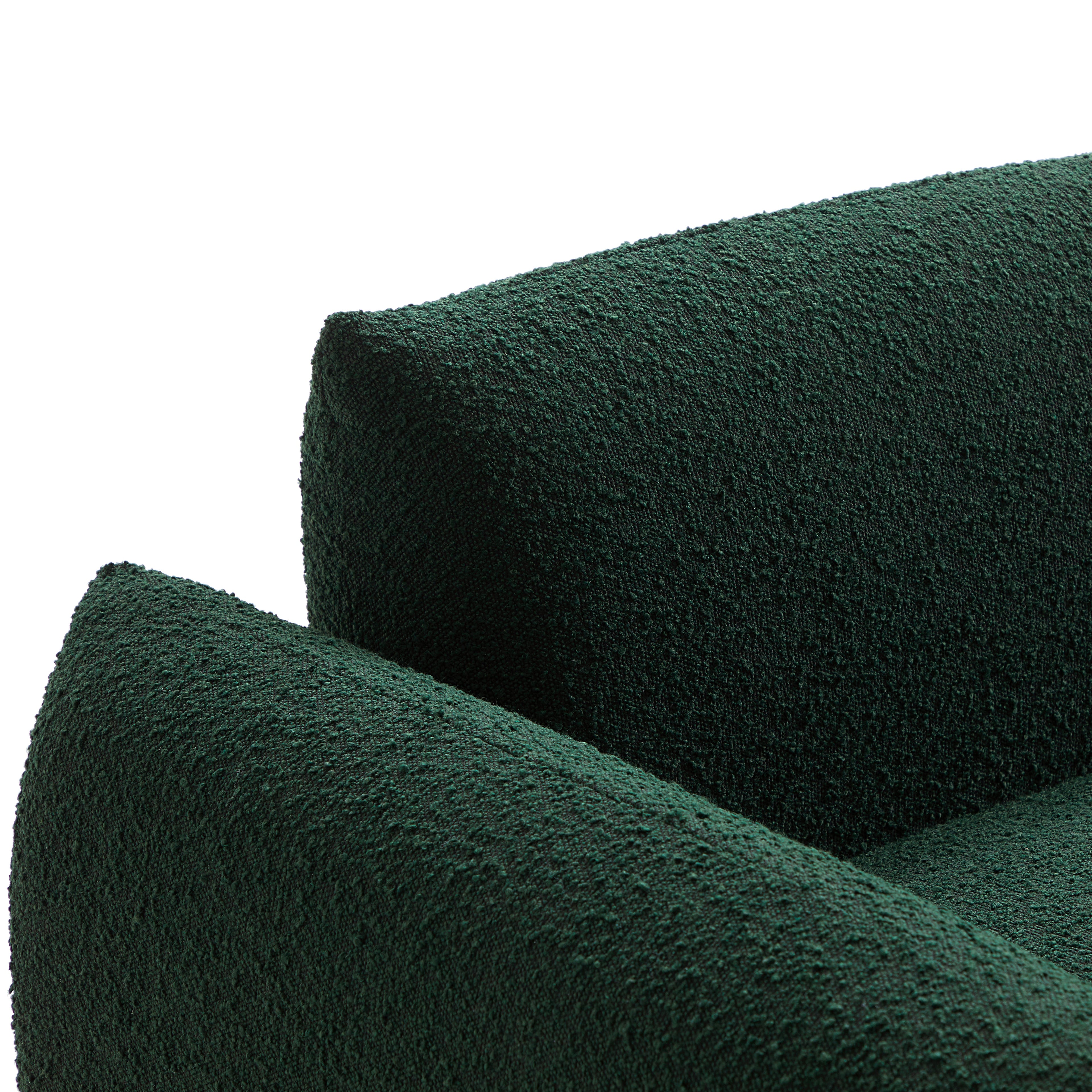 Verdant Lounge Green Boucle Armchair