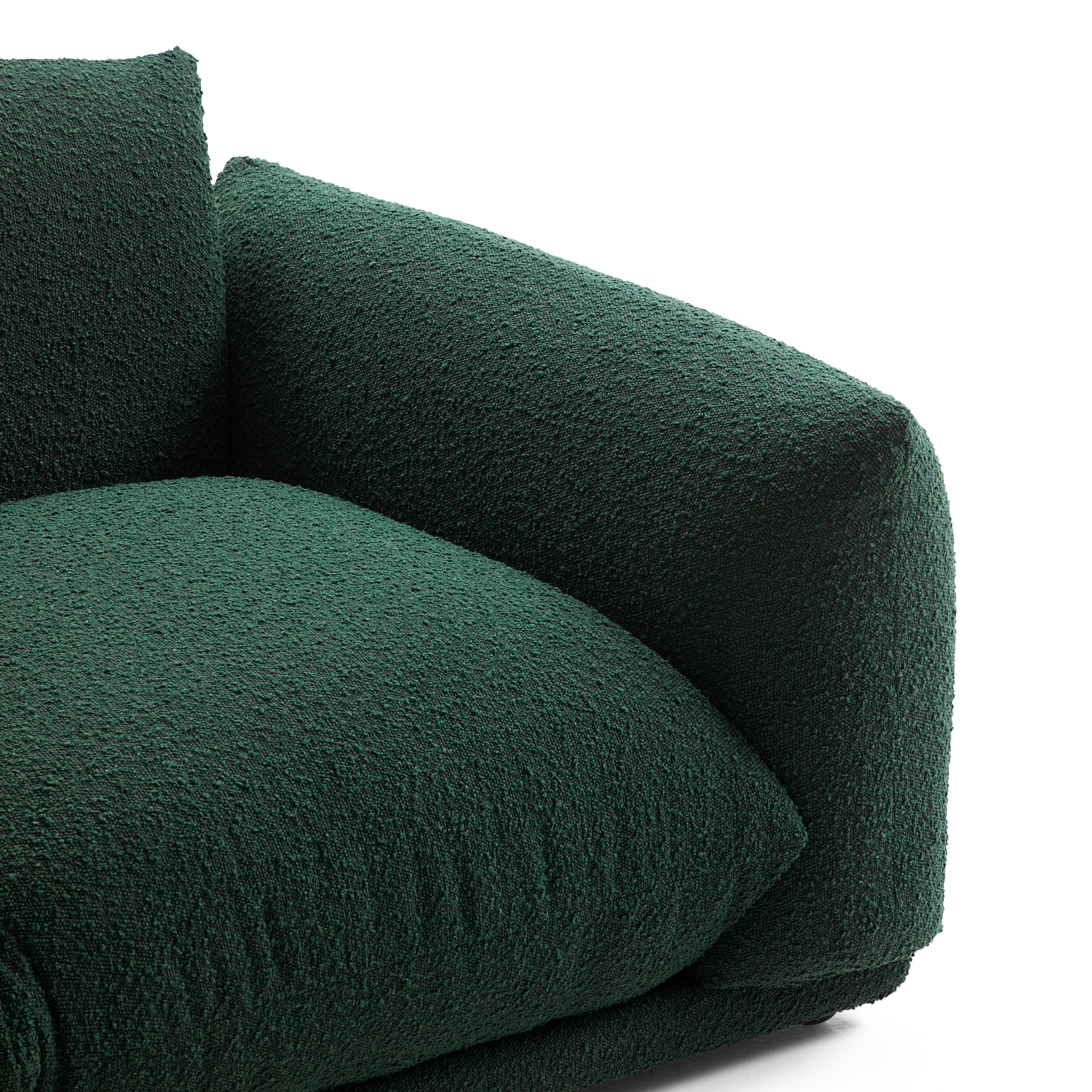 Verdant Lounge Green Boucle Sofa