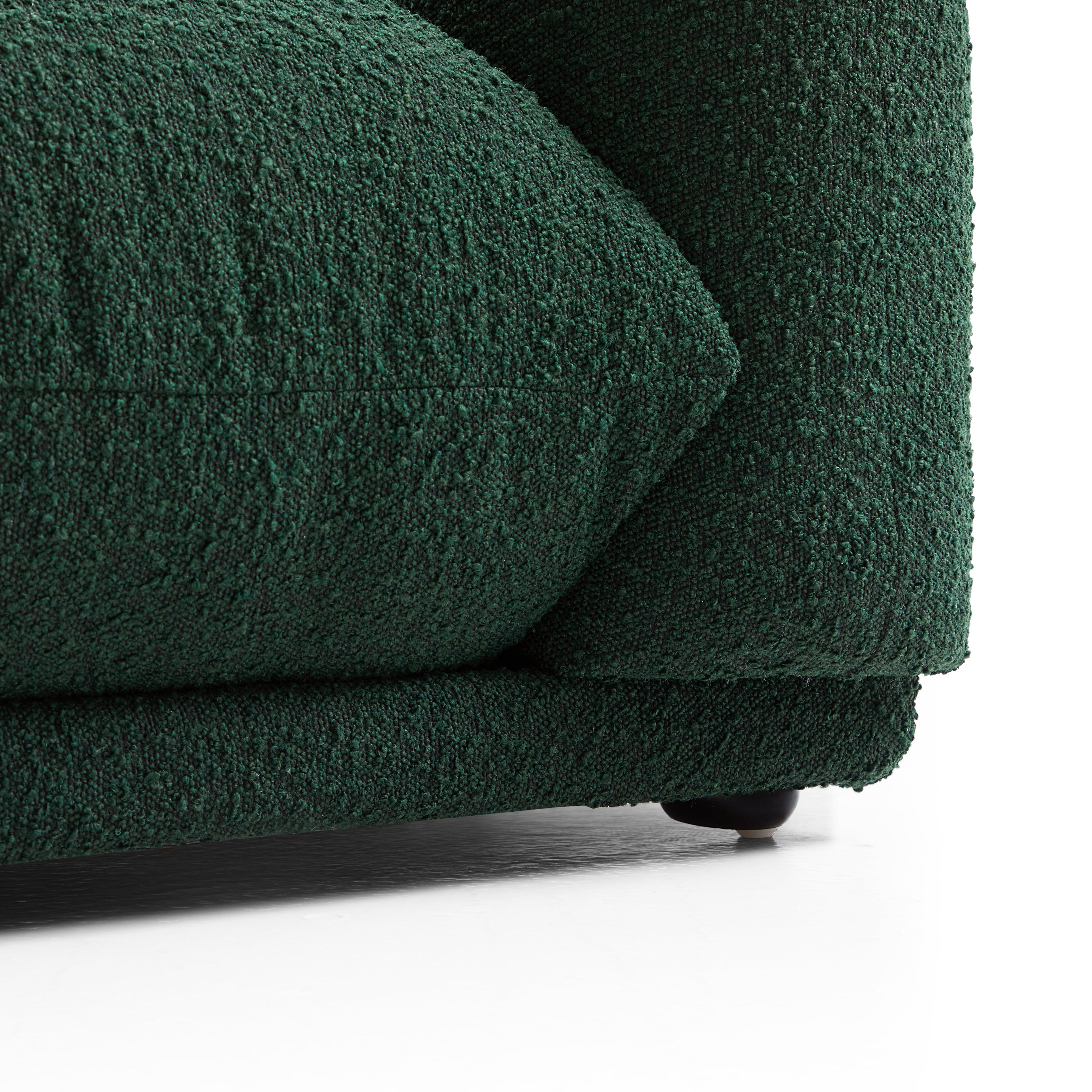 Verdant Lounge Green Boucle Armchair