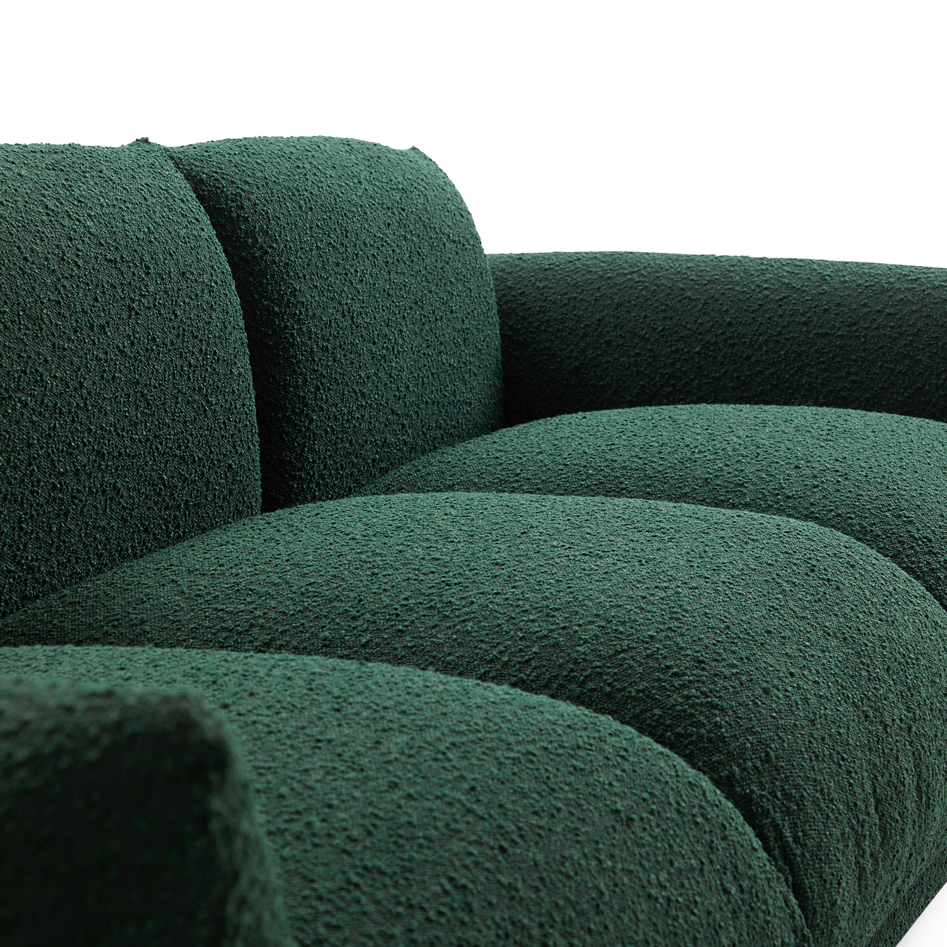 Verdant Lounge Green Boucle Sofa