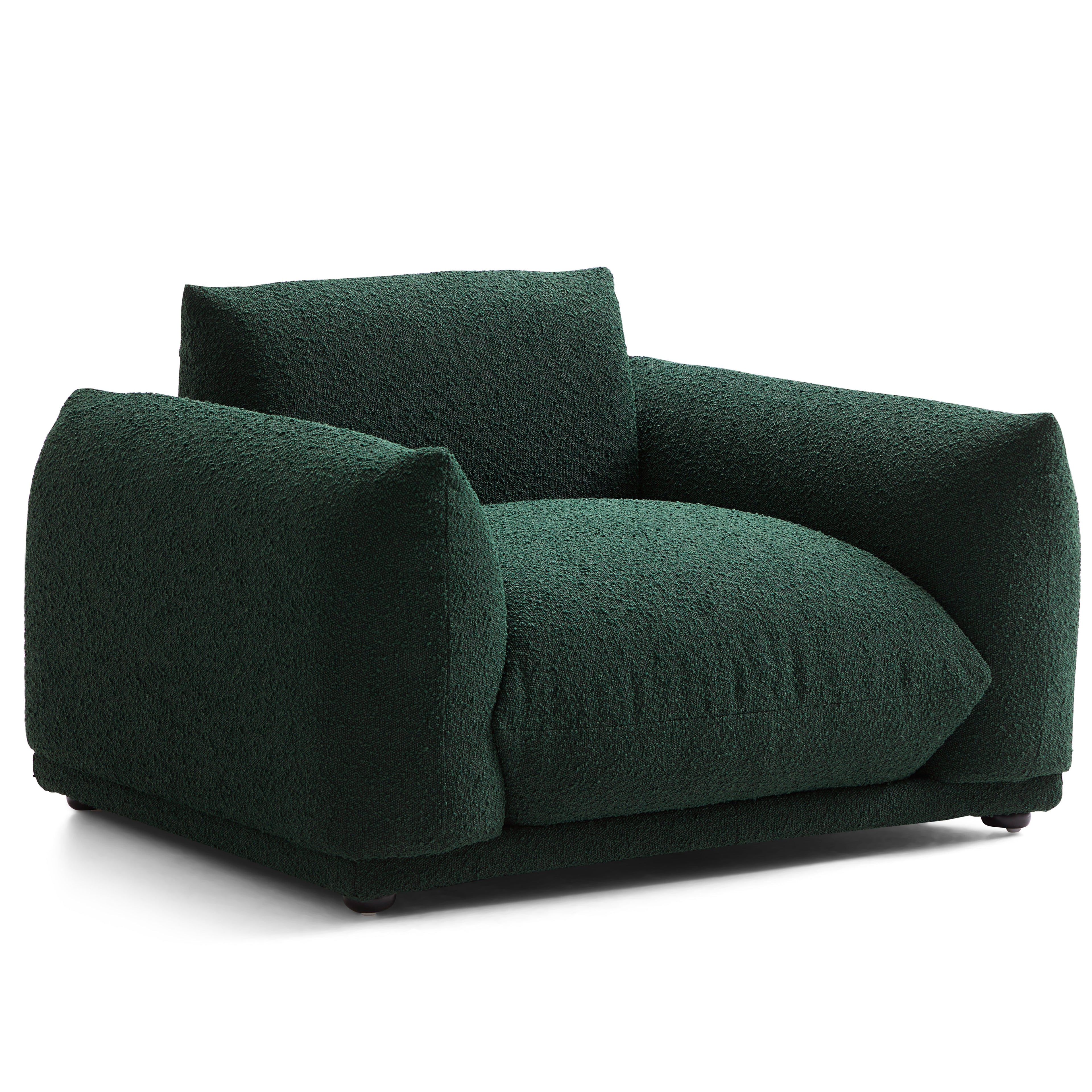 Verdant Lounge Green Boucle Armchair