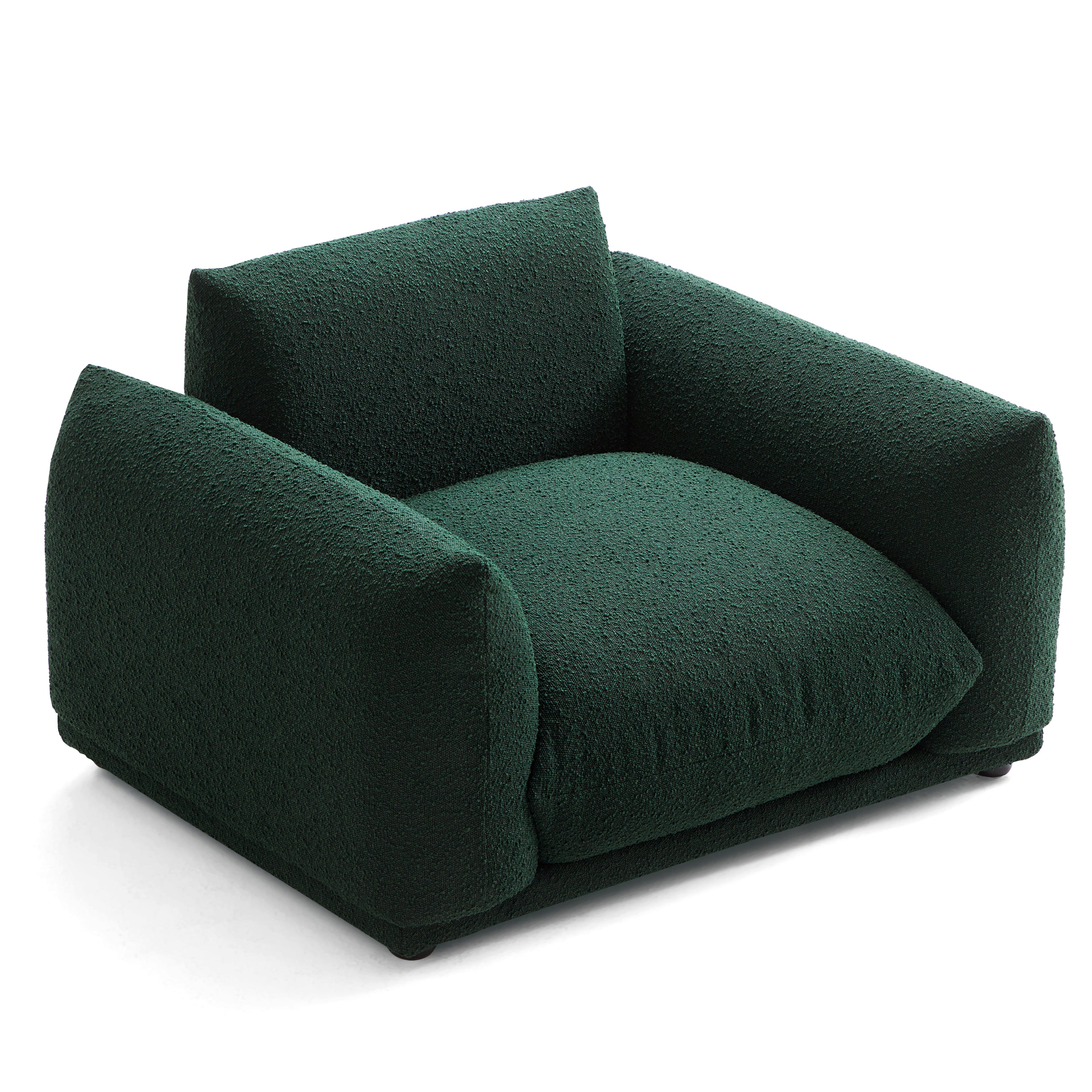 Verdant Lounge Green Boucle Armchair