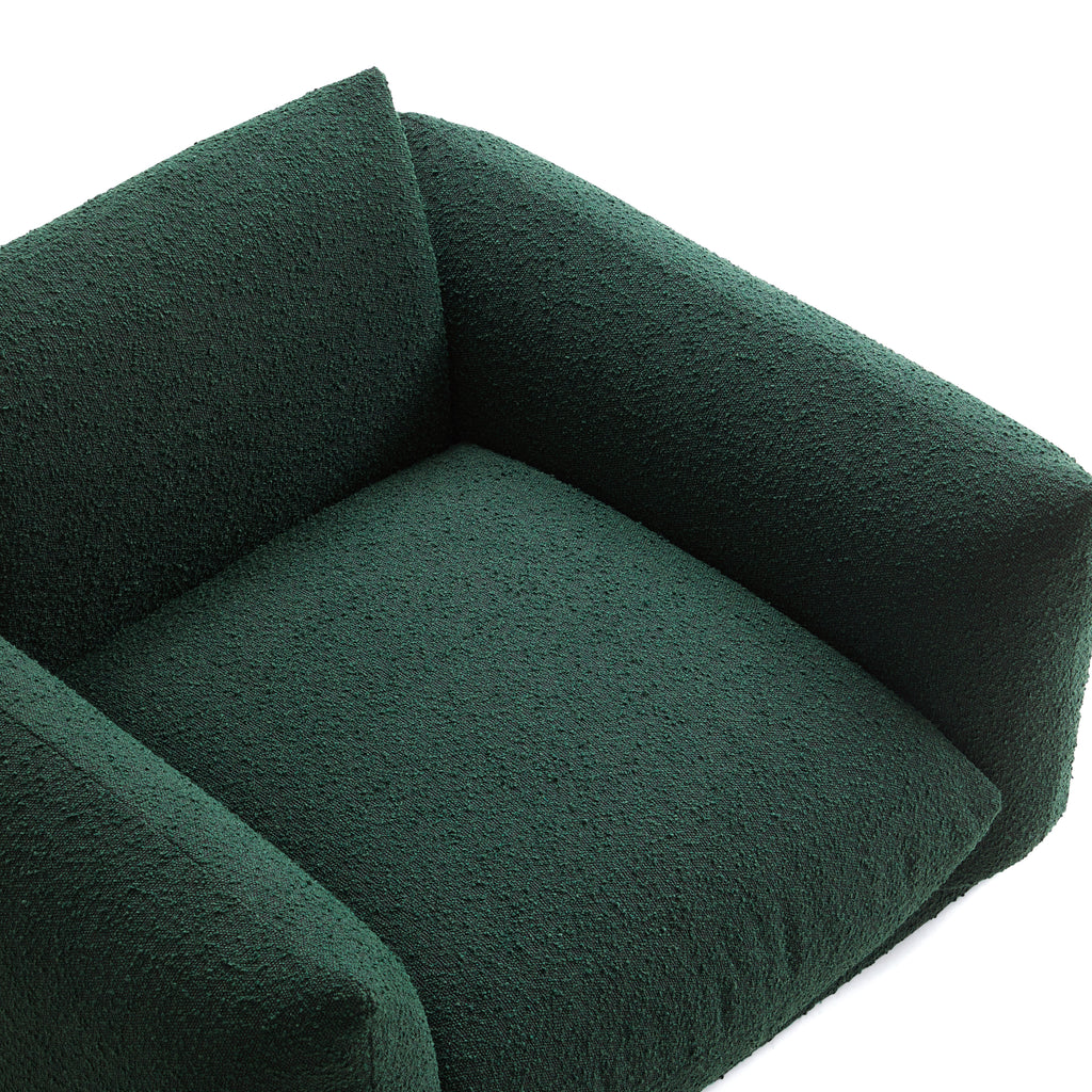 Verdant Lounge Green Boucle Armchair