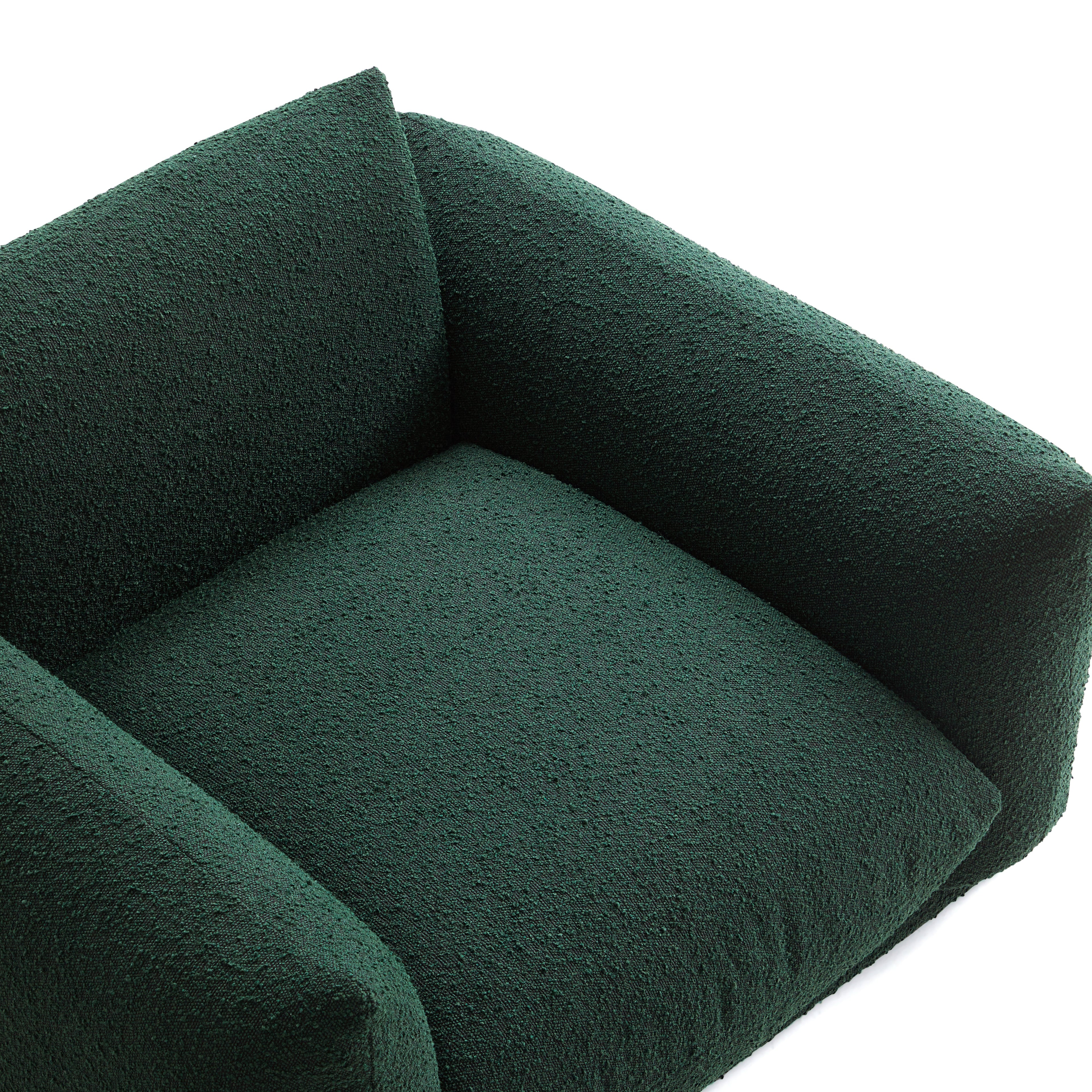 Verdant Lounge Green Boucle Armchair