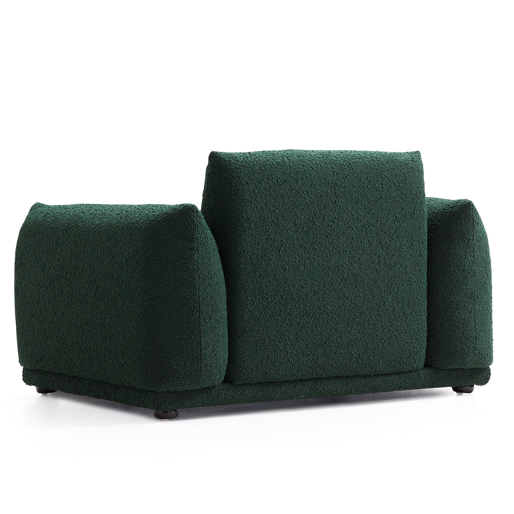 Verdant Lounge Green Boucle Armchair