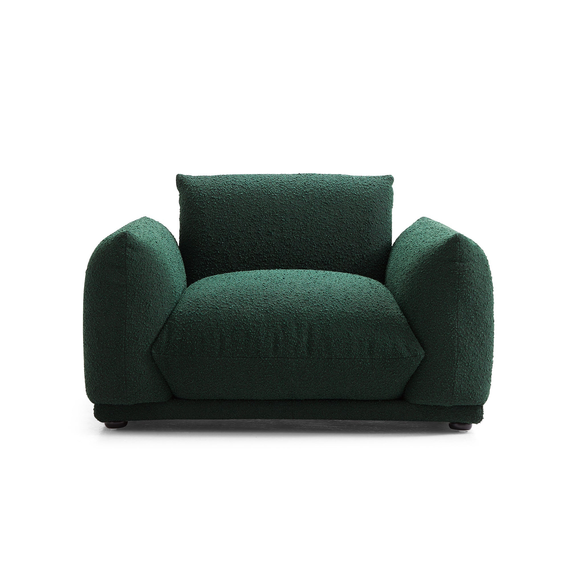Verdant Lounge Green Boucle Armchair