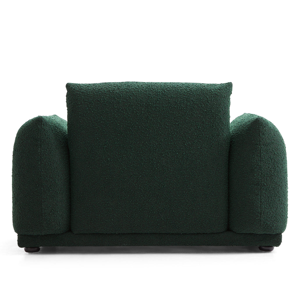 Verdant Lounge Green Boucle Armchair