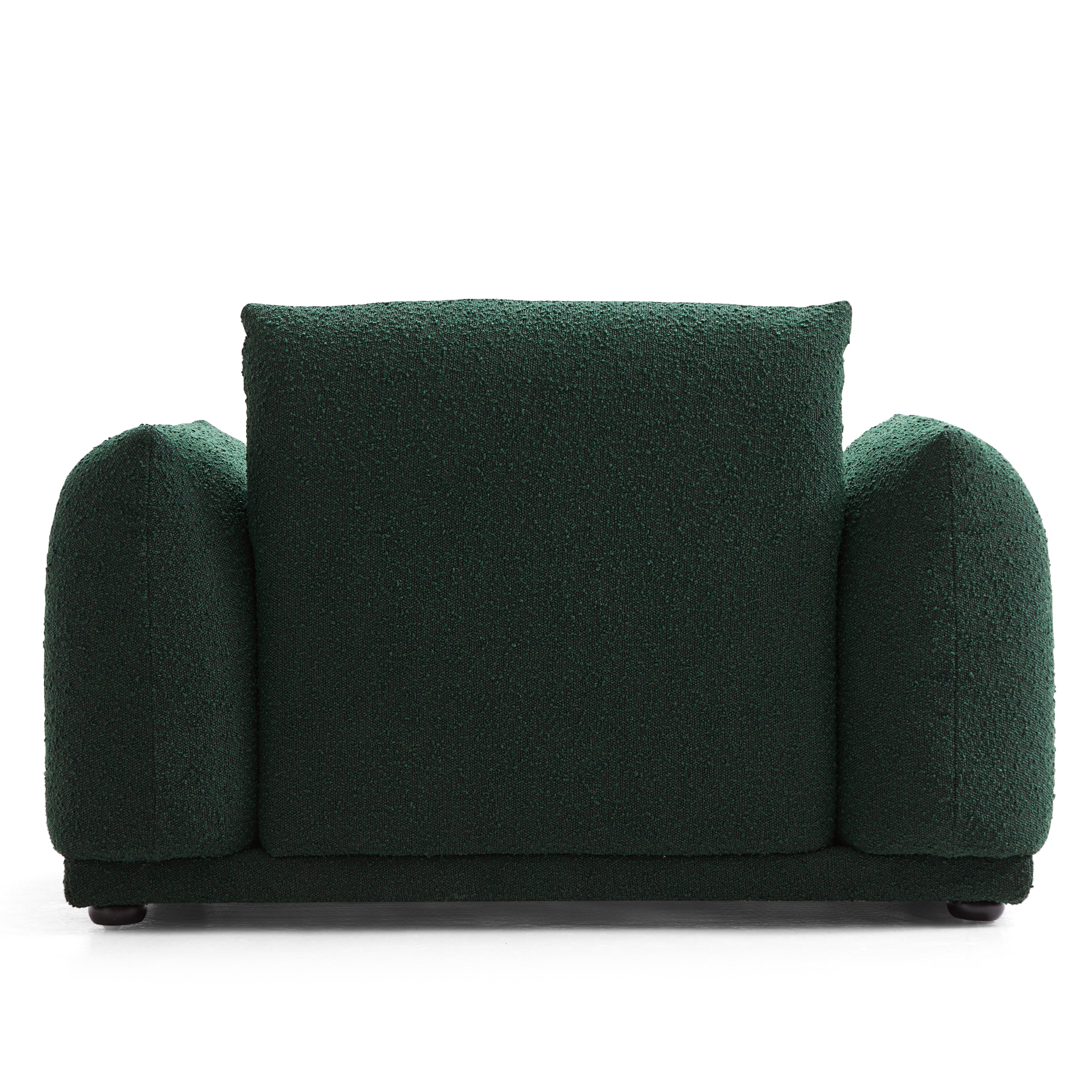 Verdant Lounge Green Boucle Armchair