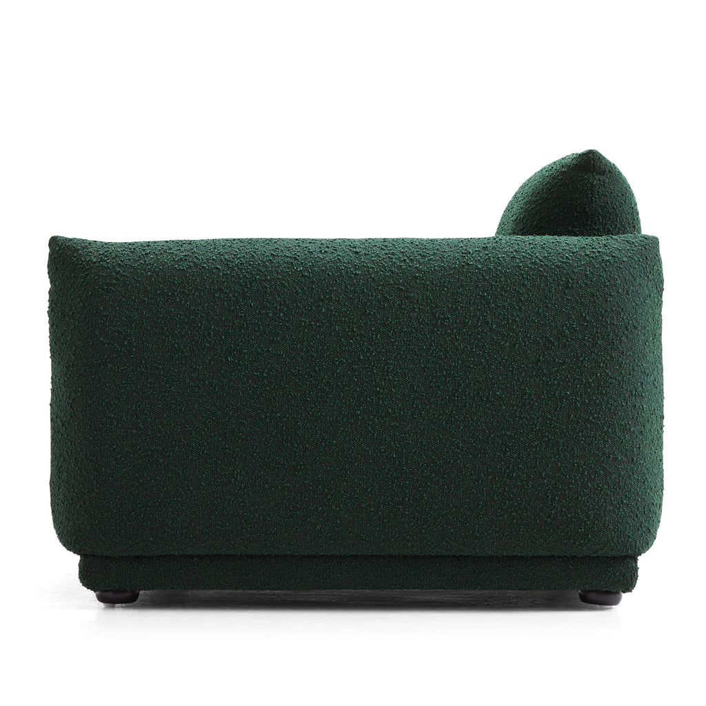 Verdant Lounge Green Boucle Armchair