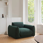 Verdant Lounge Green Boucle Armchair