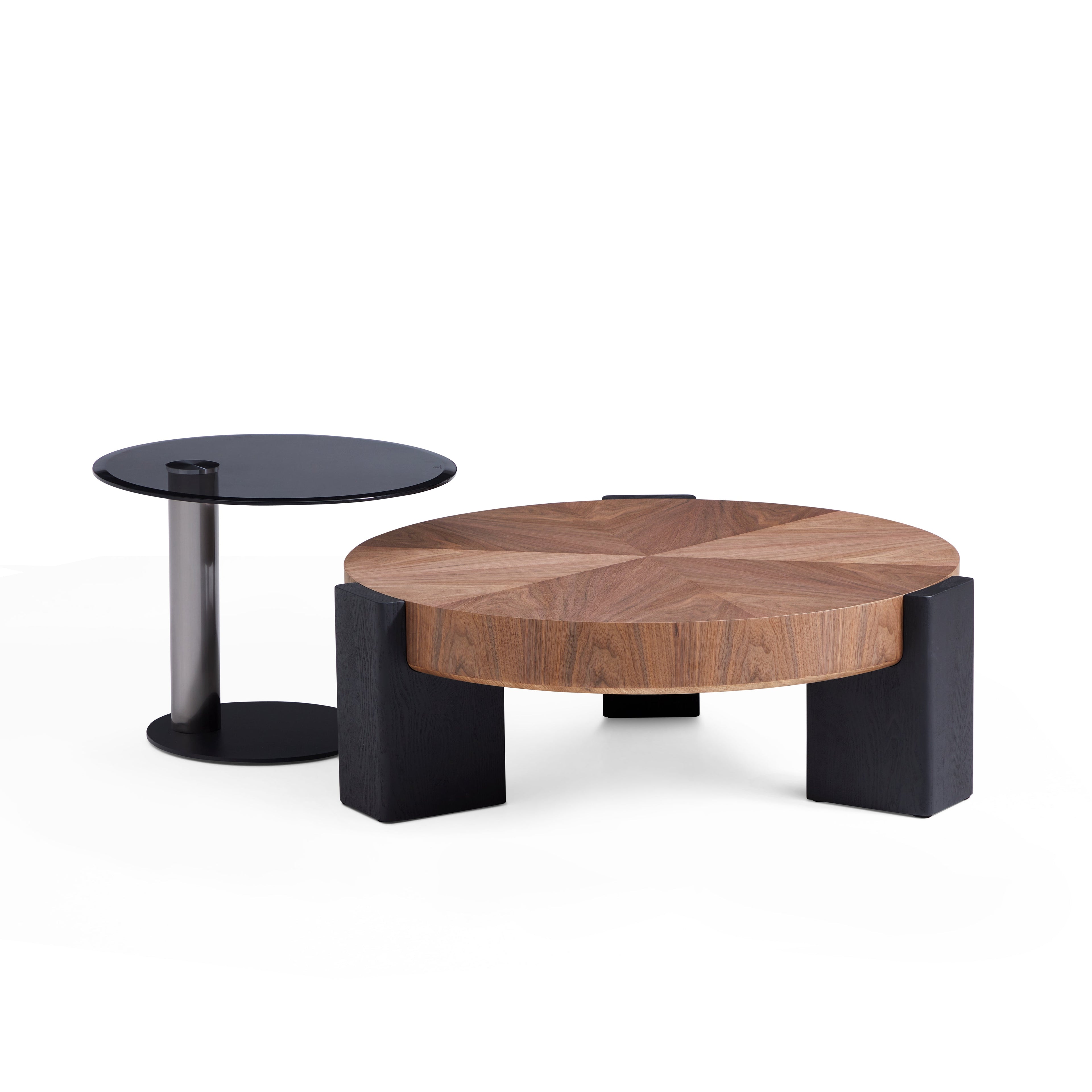 Ombre Walnut Round Coffee Table