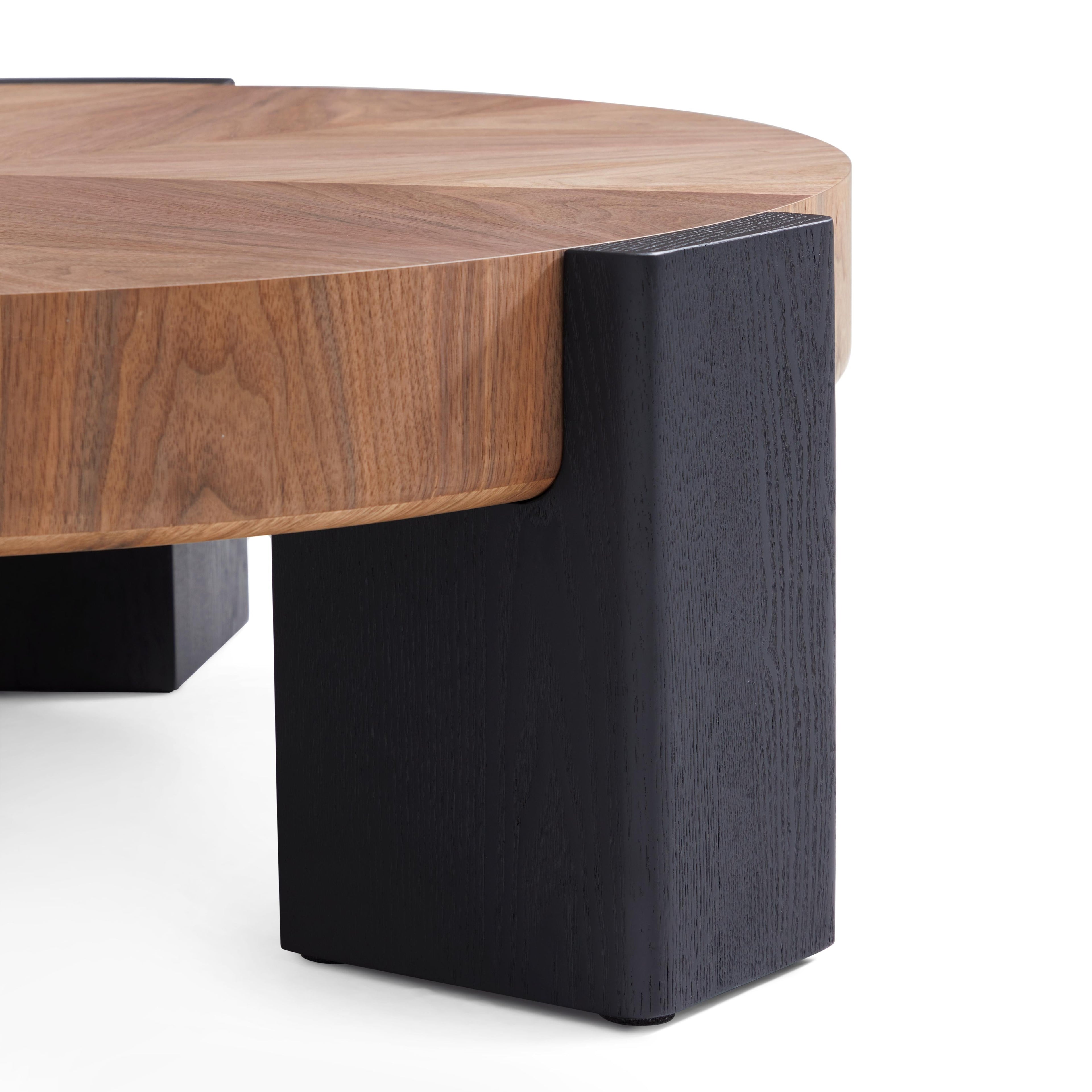 Ombre Walnut Round Coffee Table