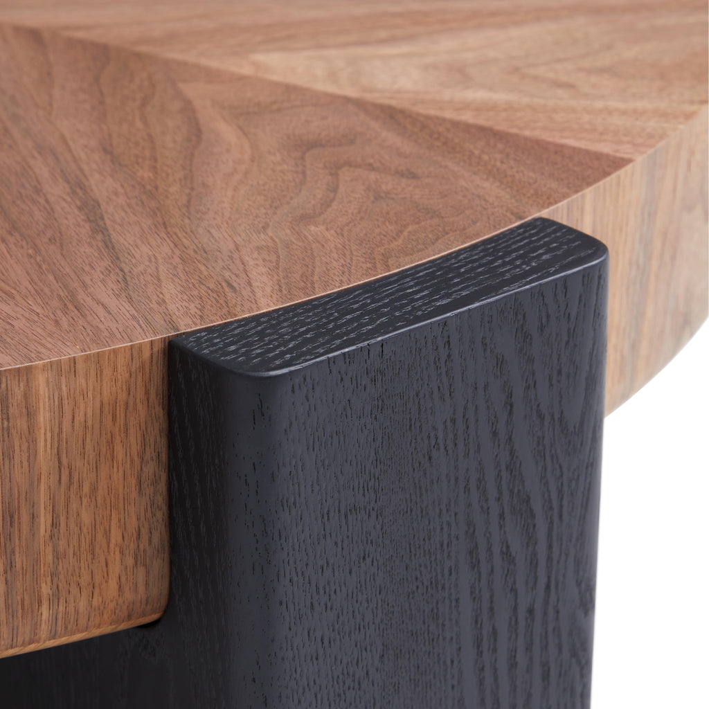 Ombre Walnut Round Coffee Table