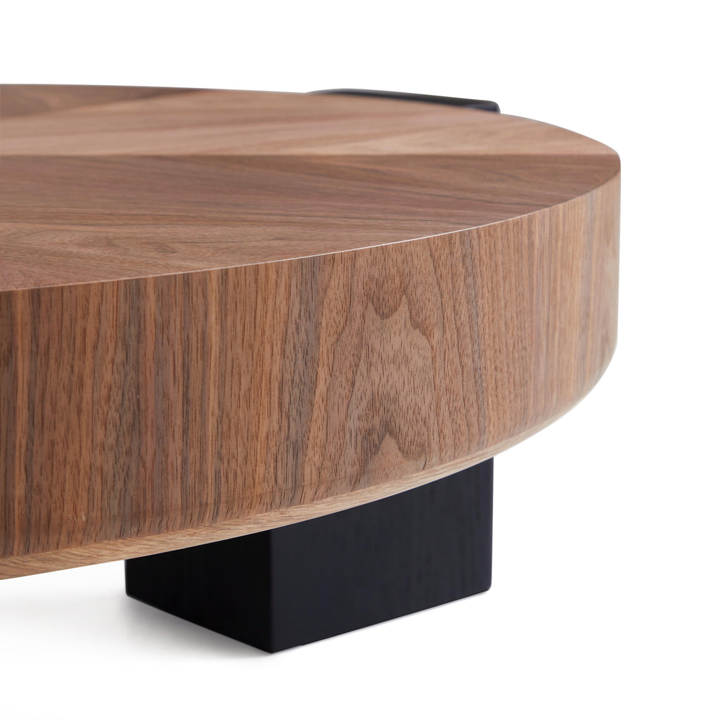 Ombre Walnut Round Coffee Table
