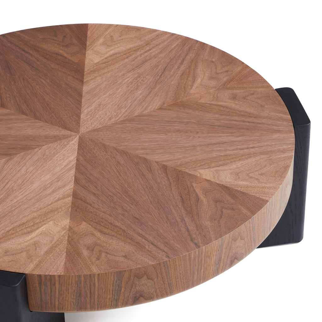 Ombre Walnut Round Coffee Table