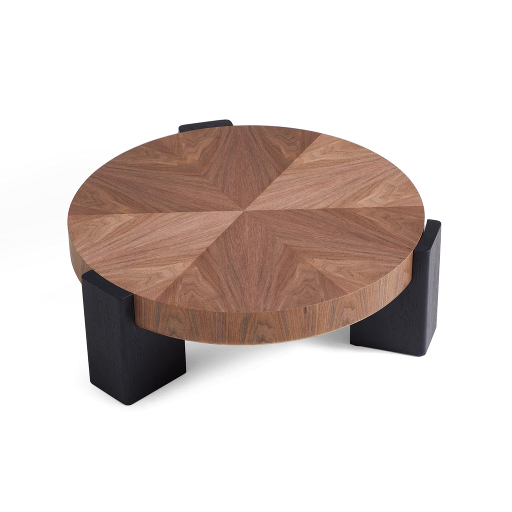 Ombre Walnut Round Coffee Table