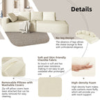 Canapé-lit d'intérieur moderne et élégant, 125 cm, aux lignes épurées, pour le salon, beige