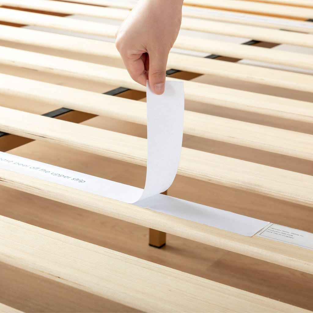 Cadre de lit plateforme classique en bois massif 12