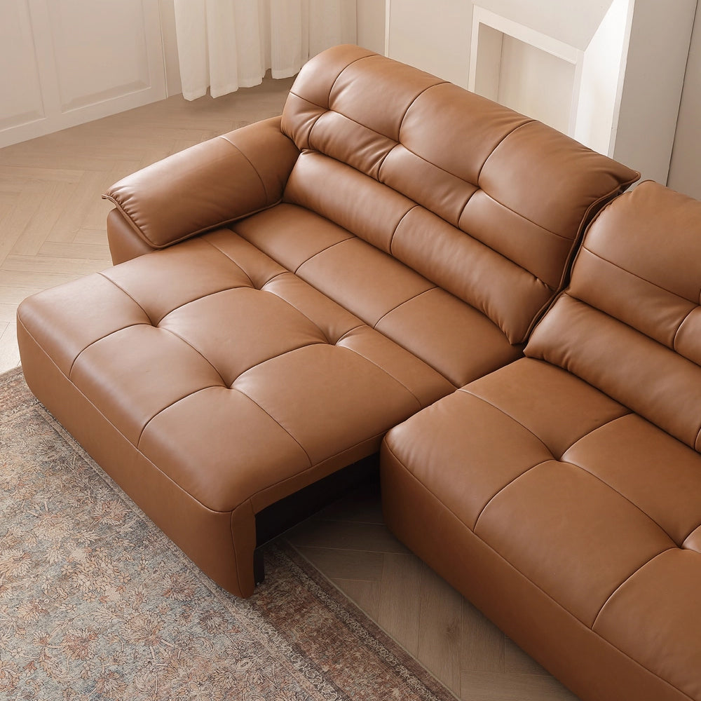 Ridhay Leather Sleeper Sofa