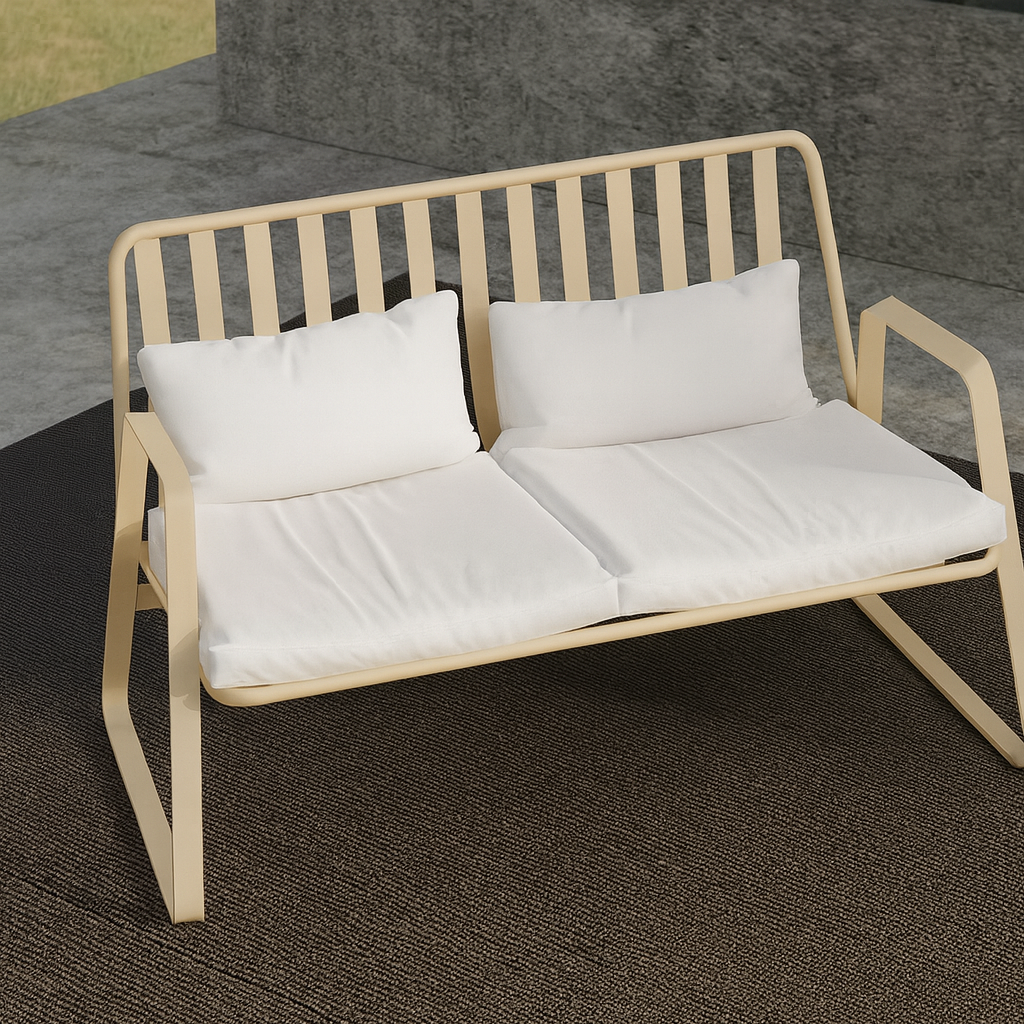 Mykonos Aluminum Outdoor Patio Conversation Set with Cushions