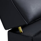 Domus High-Back Modular Leather Sofa and Ottoman