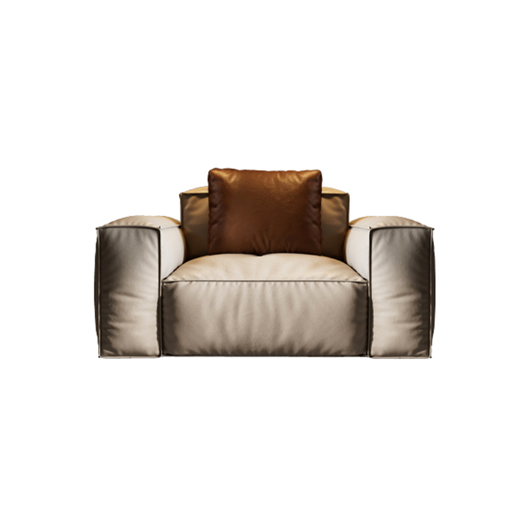 Sugar Cube Leather Sectional