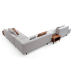 Brandy Channel Tufting Sectional with Coffee Table