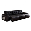 Onyx Leather Electric Recliner Sofa Bed