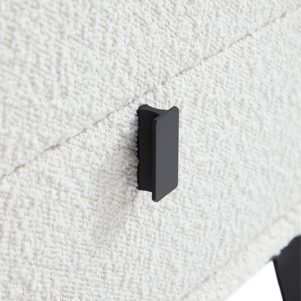 Cushy Boucle Fabric Nightstand