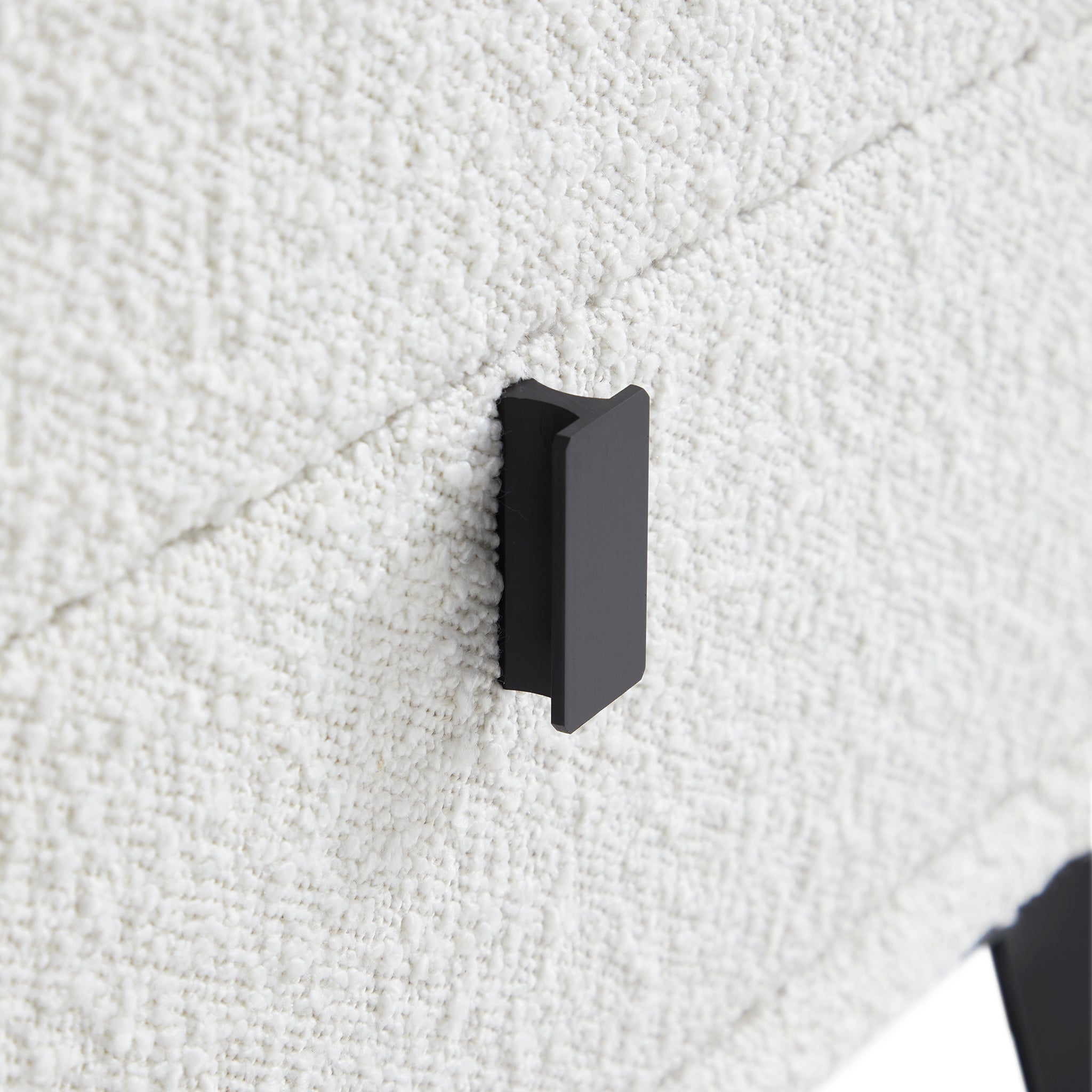 Cushy Boucle Fabric Nightstand