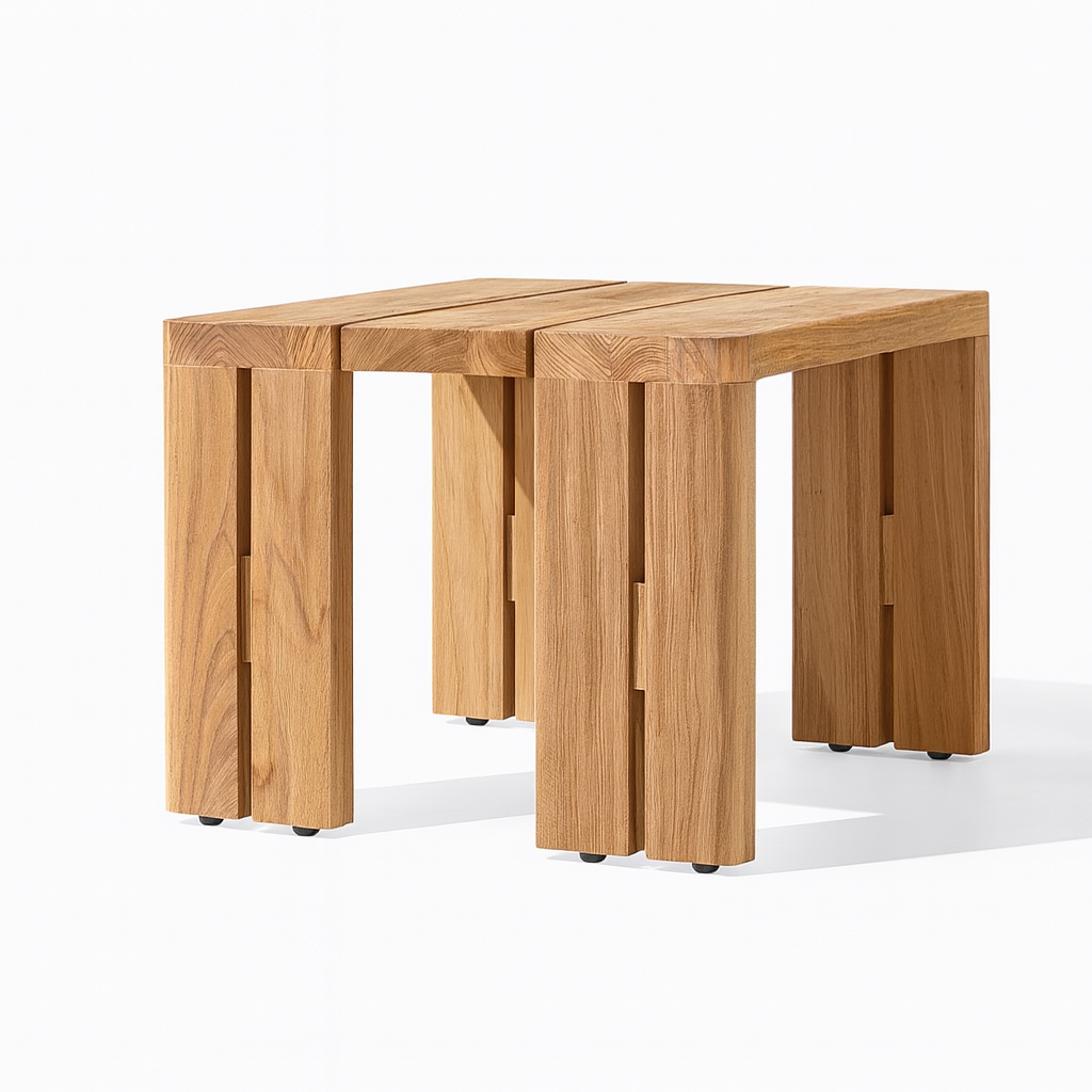 Camryn Outdoor Chat Set With Cushions, Teak/Coffee