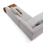 Brandy Channel Tufting Sectional with Coffee Table
