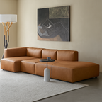 Geometry Low Profile Italian Leather Sectional